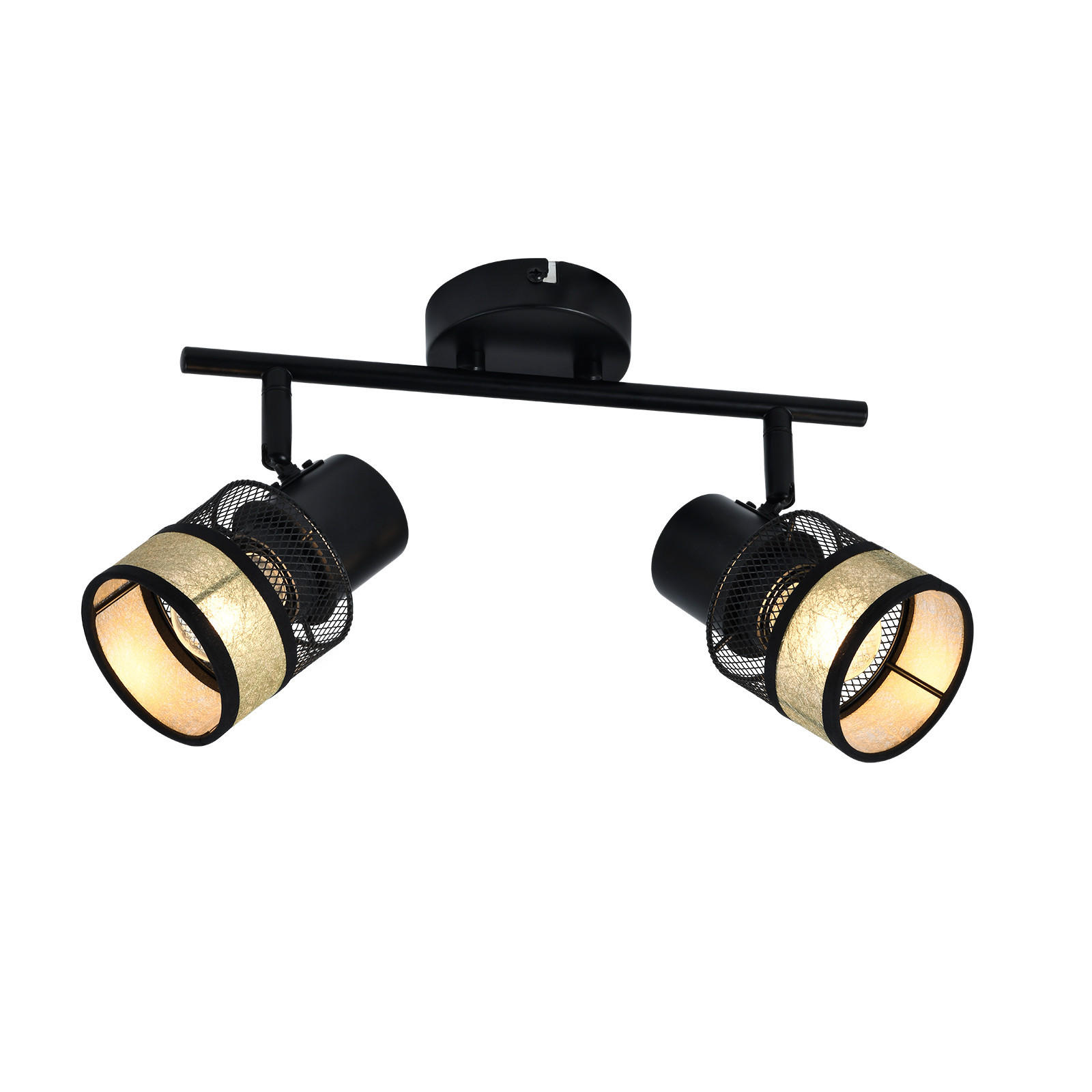 DECKENLEUCHTE Rhythmus 2flammig 30/9/21 cm - Schwarz, Metall (30/9/21cm) - Nettlife