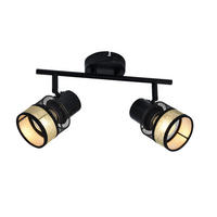 DECKENLEUCHTE Rhythmus 2flammig 30/9/21 cm - Schwarz, Metall (30/9/21cm) - Nettlife