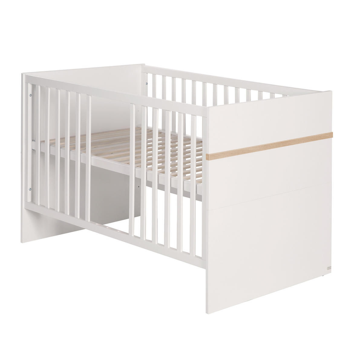 BABYZIMMER-SET Pia, mit schmaler Wickelkommode 3-teilig - Weiß, Holzwerkstoff (76/81/142.5cm) - Roba