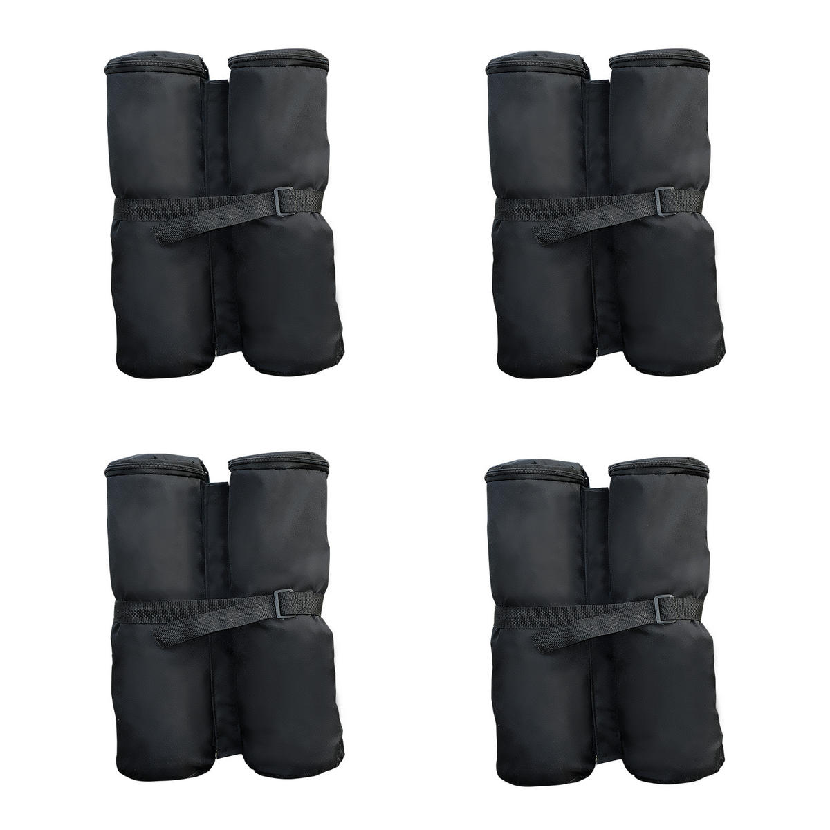STANDFUSS Schwarz 4er-Set - Schwarz, Textil (14/14cm) - PANGIVO