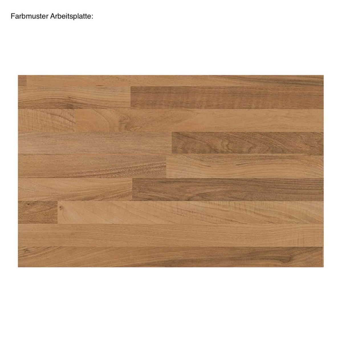 KÜCHENLEERBLOCK Livorno weiß matt / verkehrsweiß matt RAL 9016 (K5), Arbeitsplatte Porterhouse Walnuss 12-teilig - Weiß, Holzwerkstoff/Metall (410/243/60cm) - Feldmann-Wohnen