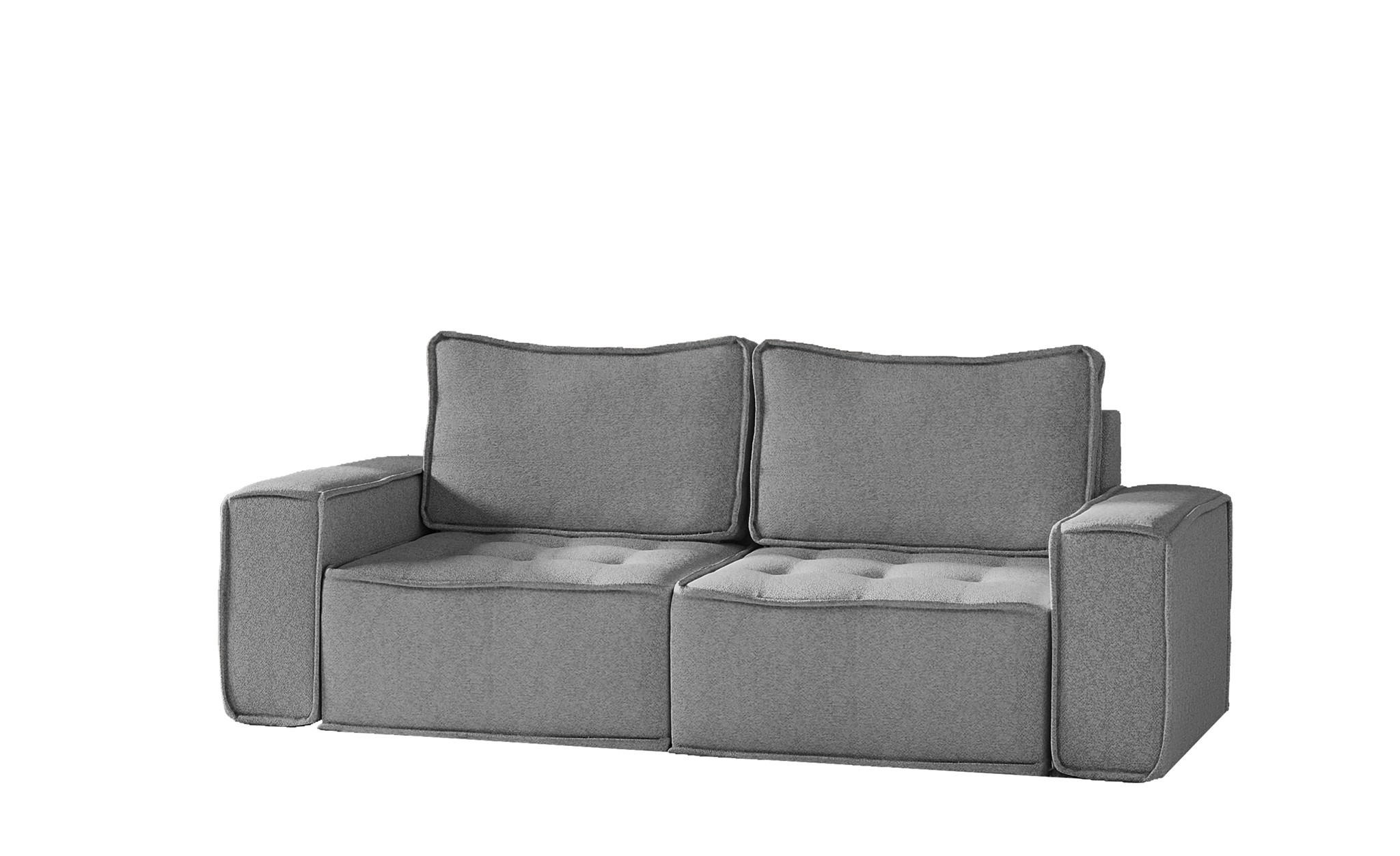 SOFA Sande In Raven - Grau, Holzwerkstoff/Textil (212/85/90cm) - Fun Möbel