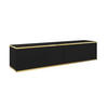HÄNGEBOARD Banff RTV135 – Schwarzes Glattes Front, Artisan-Eiche - Schwarz, Glas/Holzwerkstoff (135/30/32cm) - Komodee