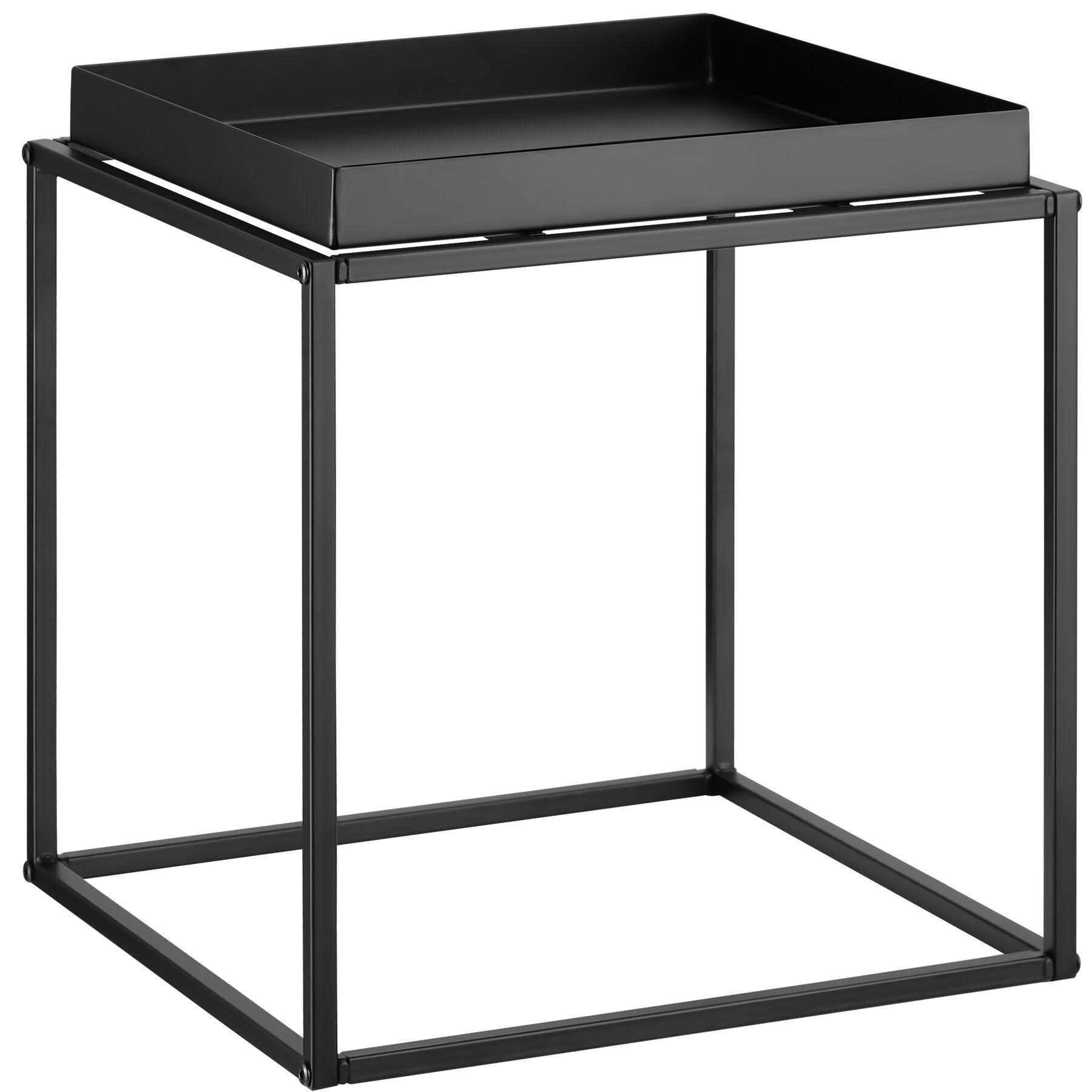 tectake Beistelltisch Schwarz 40x44x40 cm
