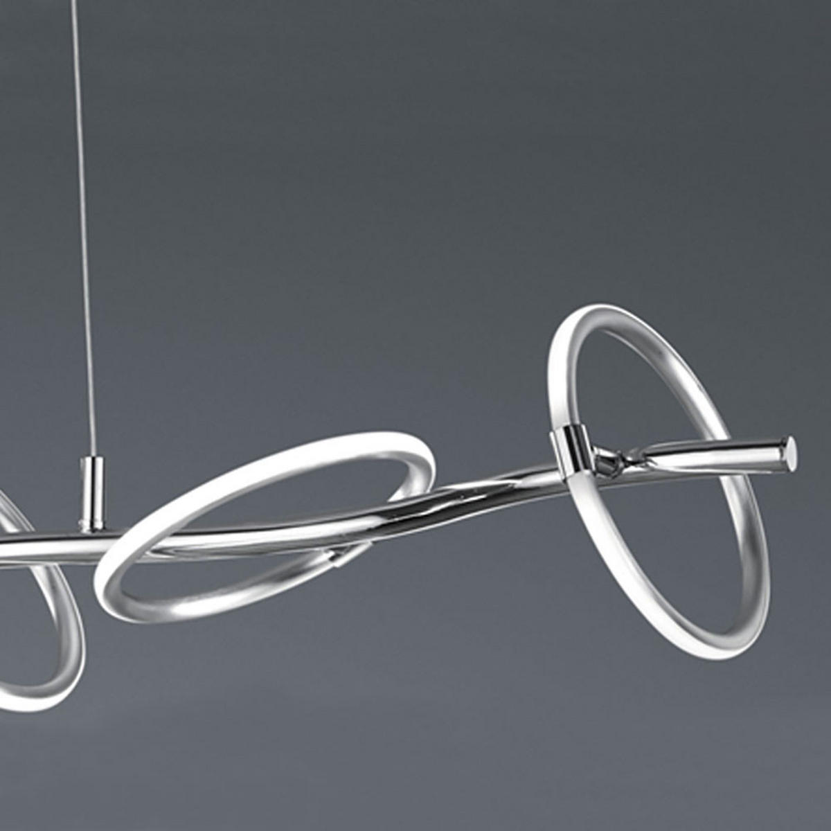 LED HÄNGELAMPE Chrom Silber - Silberfarben, Metall (115/17/150cm)