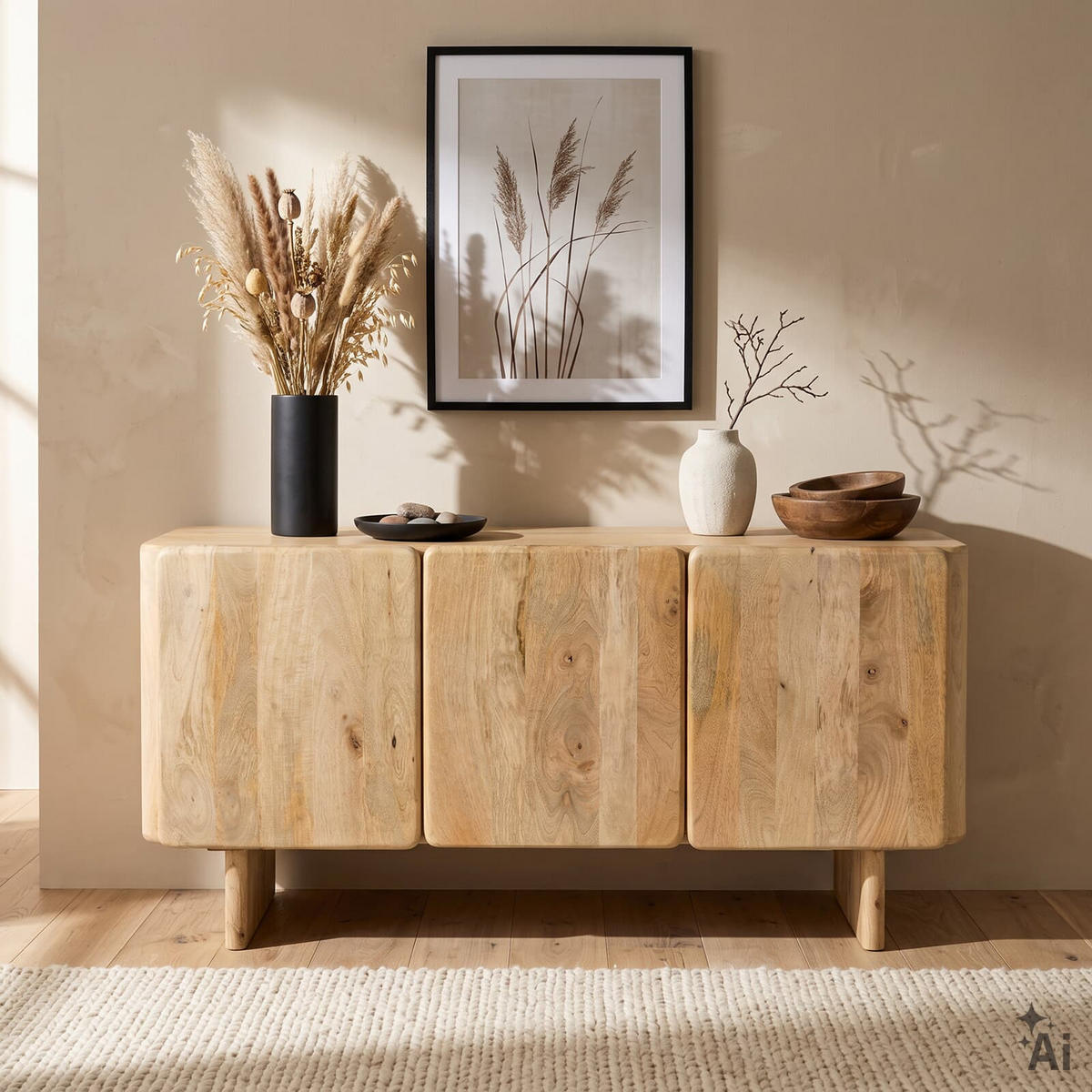 SIDEBOARD JOYA natur - Naturfarben, Holz (150/76/40cm) - IDIMEX