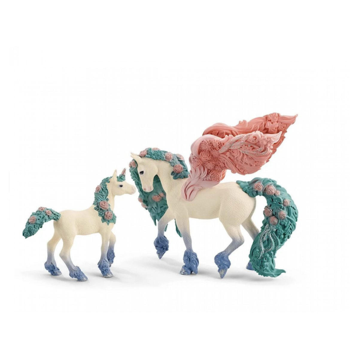 SPIELFIGUR Pegasus-Figur mit Blumen - Beige, Kunststoff (8/18/16cm) - Schleich