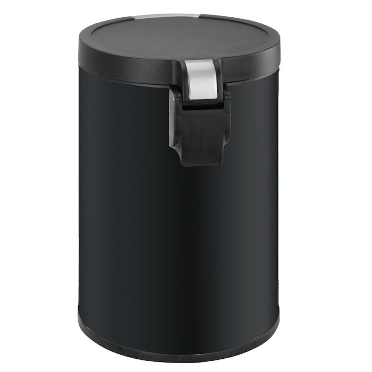 MÜLLEIMER Mit Kunststoffdeckel Mit Edelstahlakzenten 20 Liter Schwarz - Schwarz, Metall (29.2/45.5/36.6cm) - PROREGAL