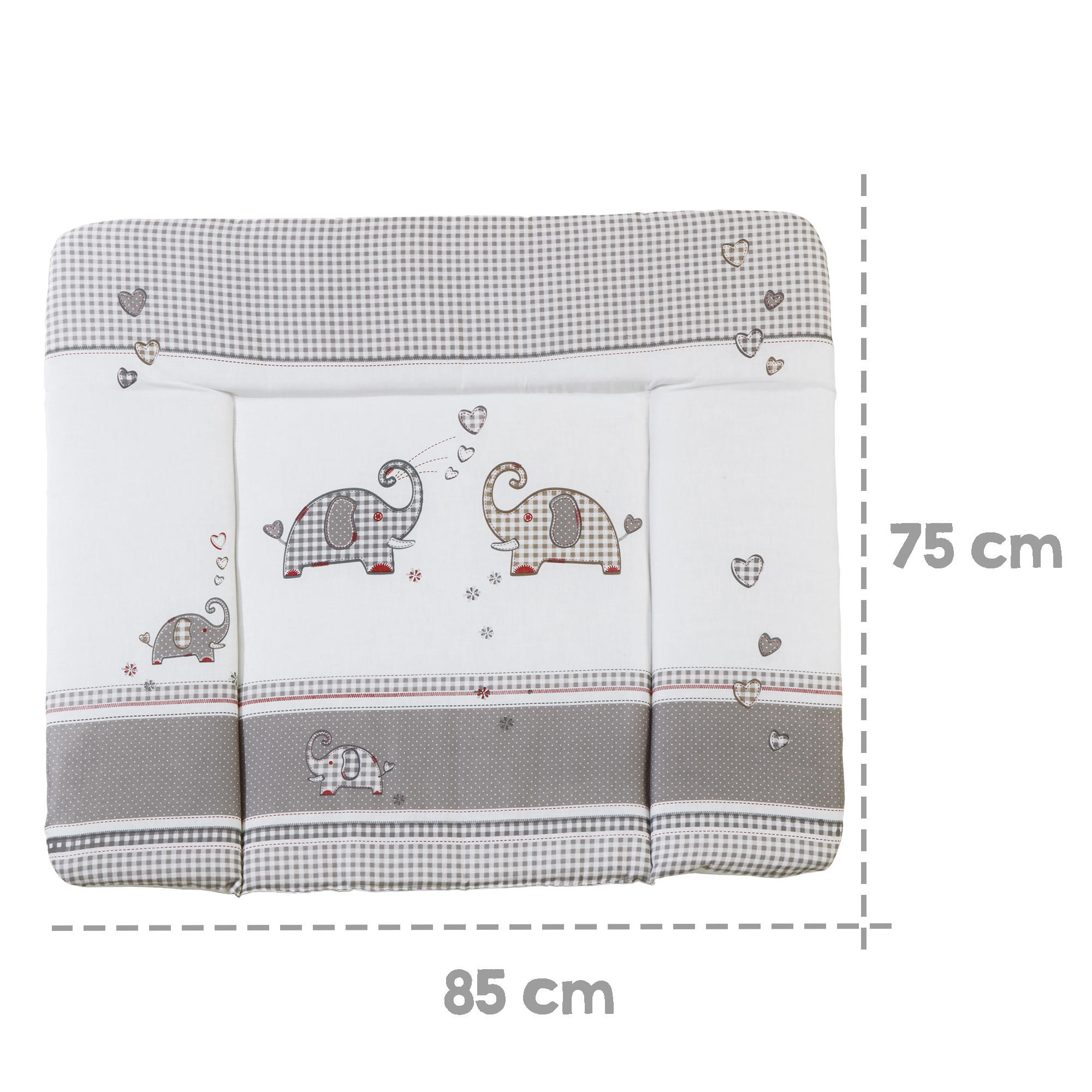 WICKELAUFLAGE Jumbo twins grau - Grau, Textil (85/75cm) - Roba