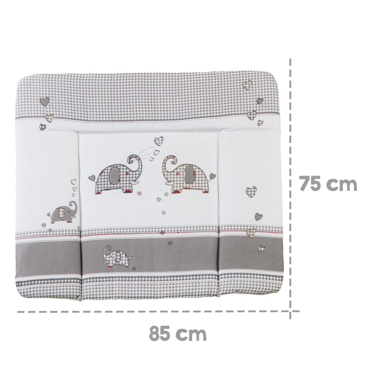 WICKELAUFLAGE Jumbo twins grau - Grau, Textil (85/75cm) - Roba