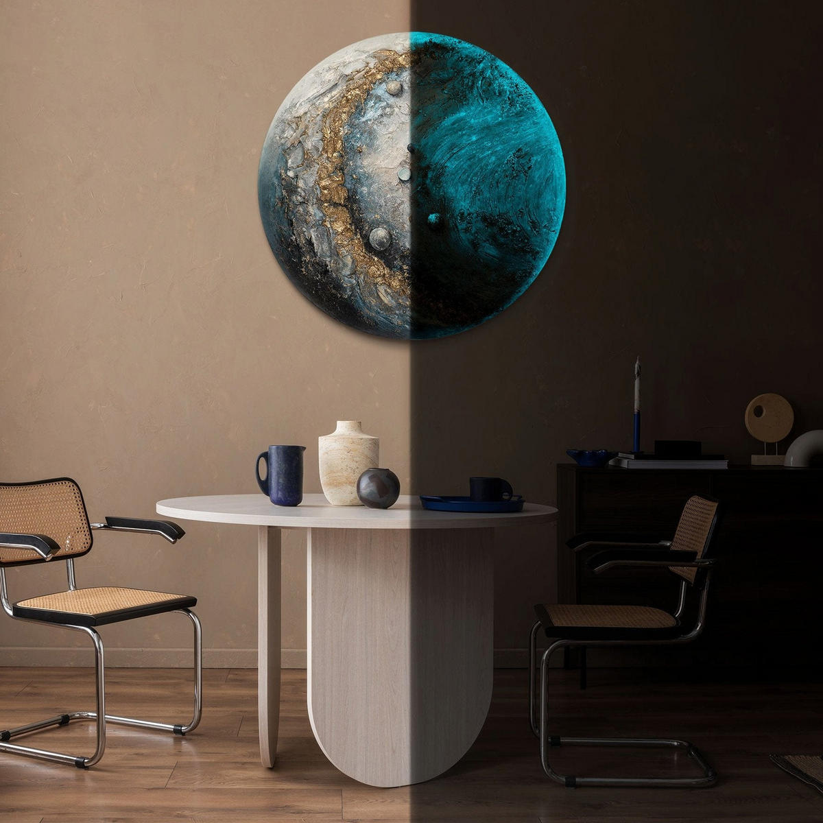 GEMÄLDE Aurosphäre auf Keilrahmen 80 cm - Multicolor, Holz (80/80cm) - YS-art gallery