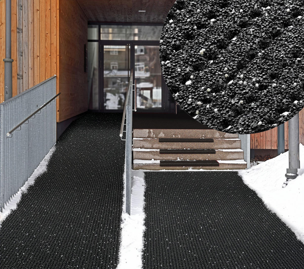 SICHERHEITSMATTE SafeStep PRO Anthrazit 1,20 x 28,00 Meter - Anthrazit, Kunststoff (120/2800cm) - Melius Vivere