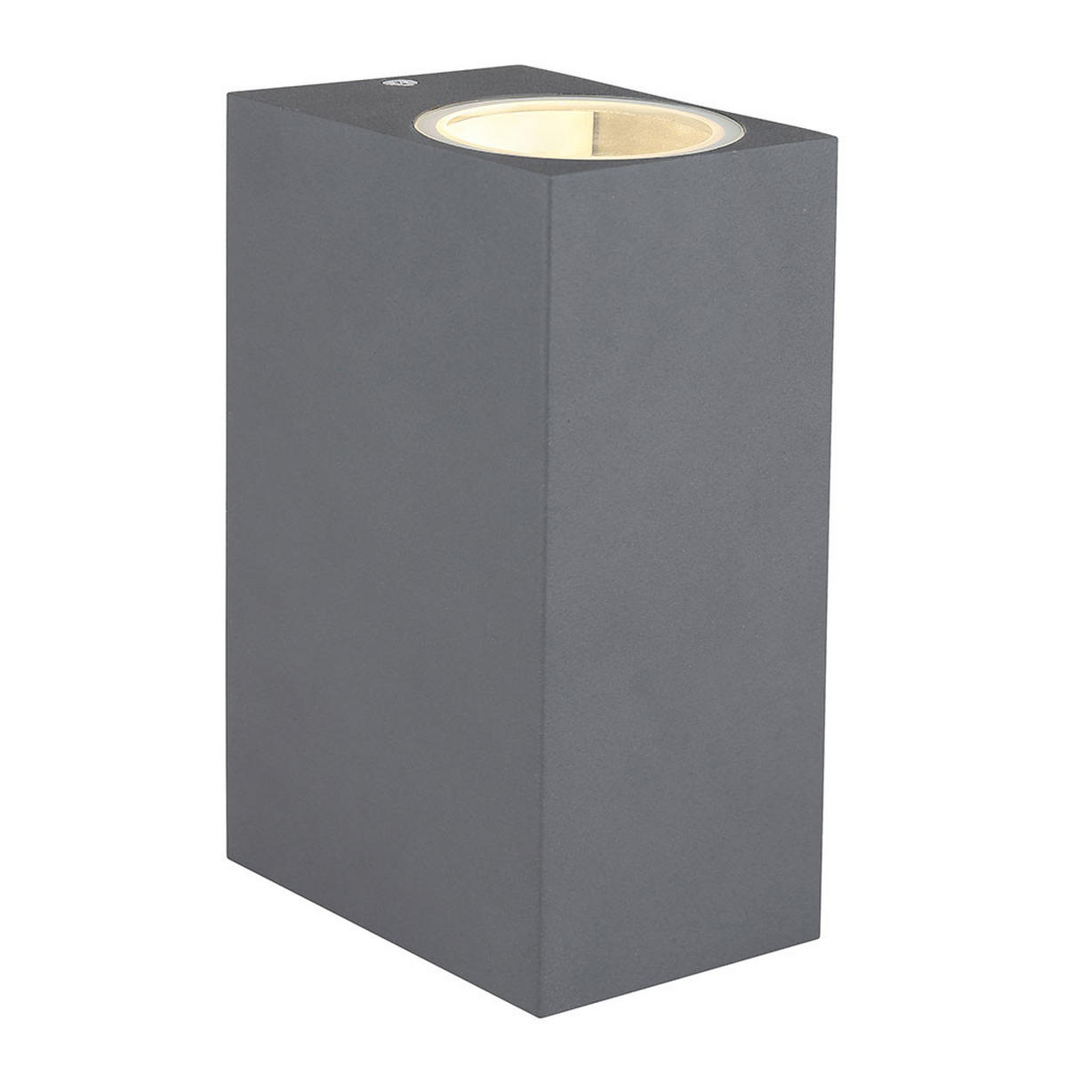 WANDLEUCHTE Aluminium Druckguss Anthrazit - Anthrazit, Glas (6.8/15/9.2cm) - Globo Lighting