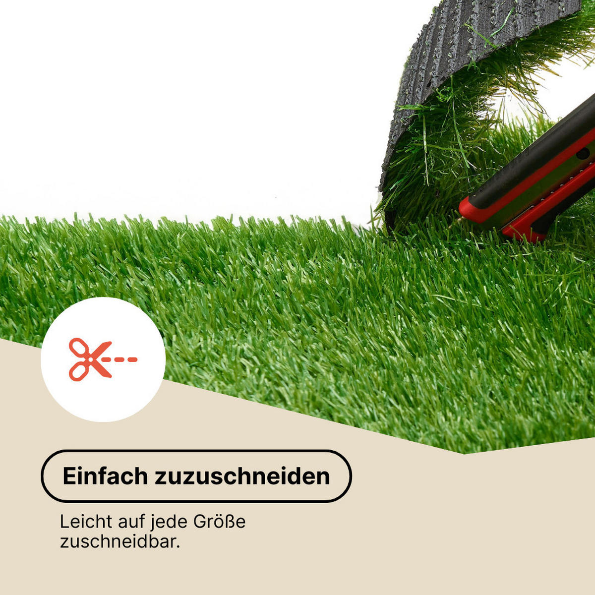 KUNSTRASEN Natural 40 mm – Rasenteppich für Garten & Terrasse, wetterfest 250/400 cm - Grün, Textil (250/400cm) - Tapiso