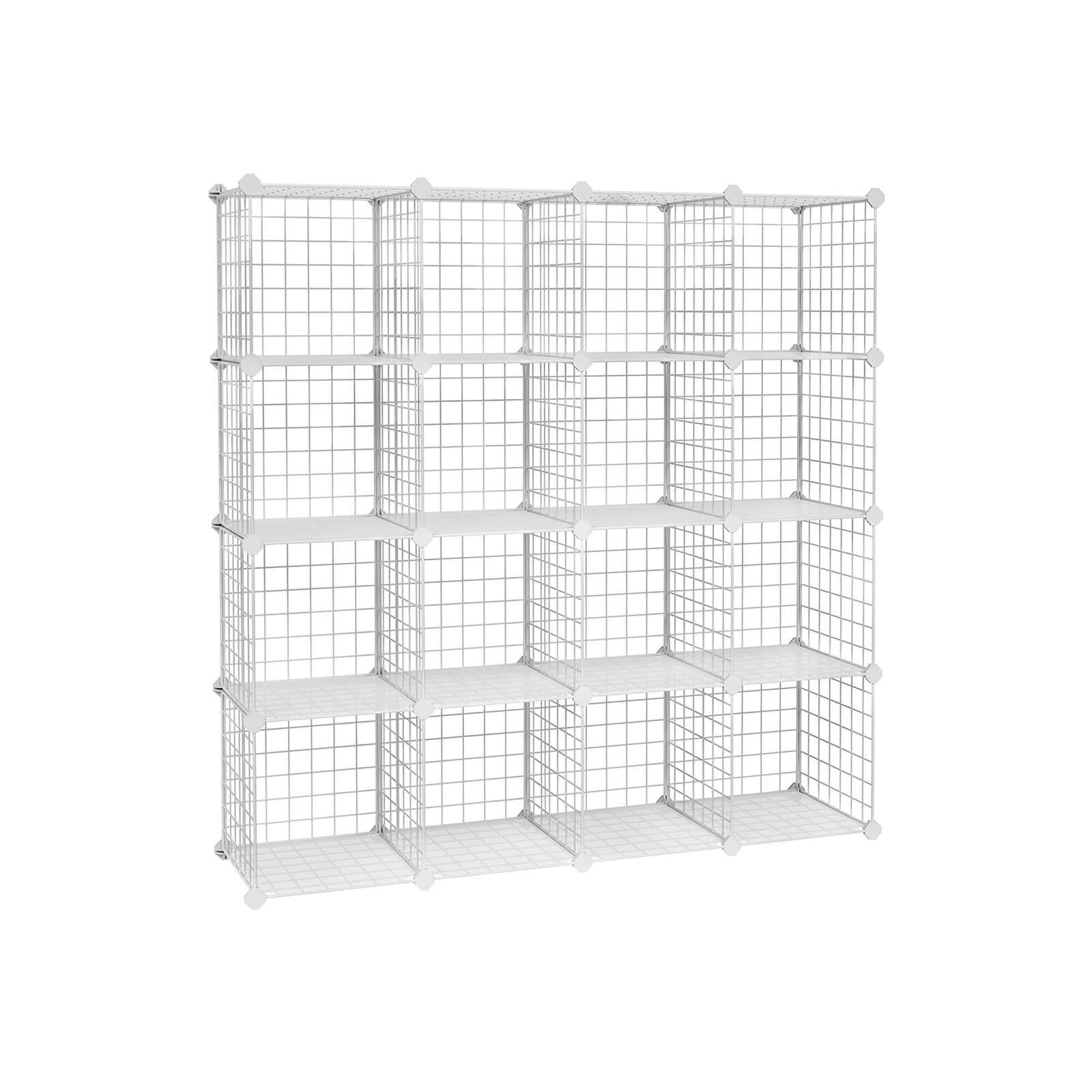 STECKREGALSYSTEM DIY-WÜRFELREGAL - Weiß, Kunststoff (31/123/123cm) - Hansiro