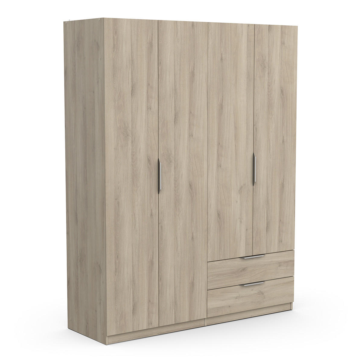 SCHRANK, 4 Türen - GHOST - Eiche - 157,3 x 203 x 51,1 cm - Beige, Holz (157/203/51cm) - Demeyere