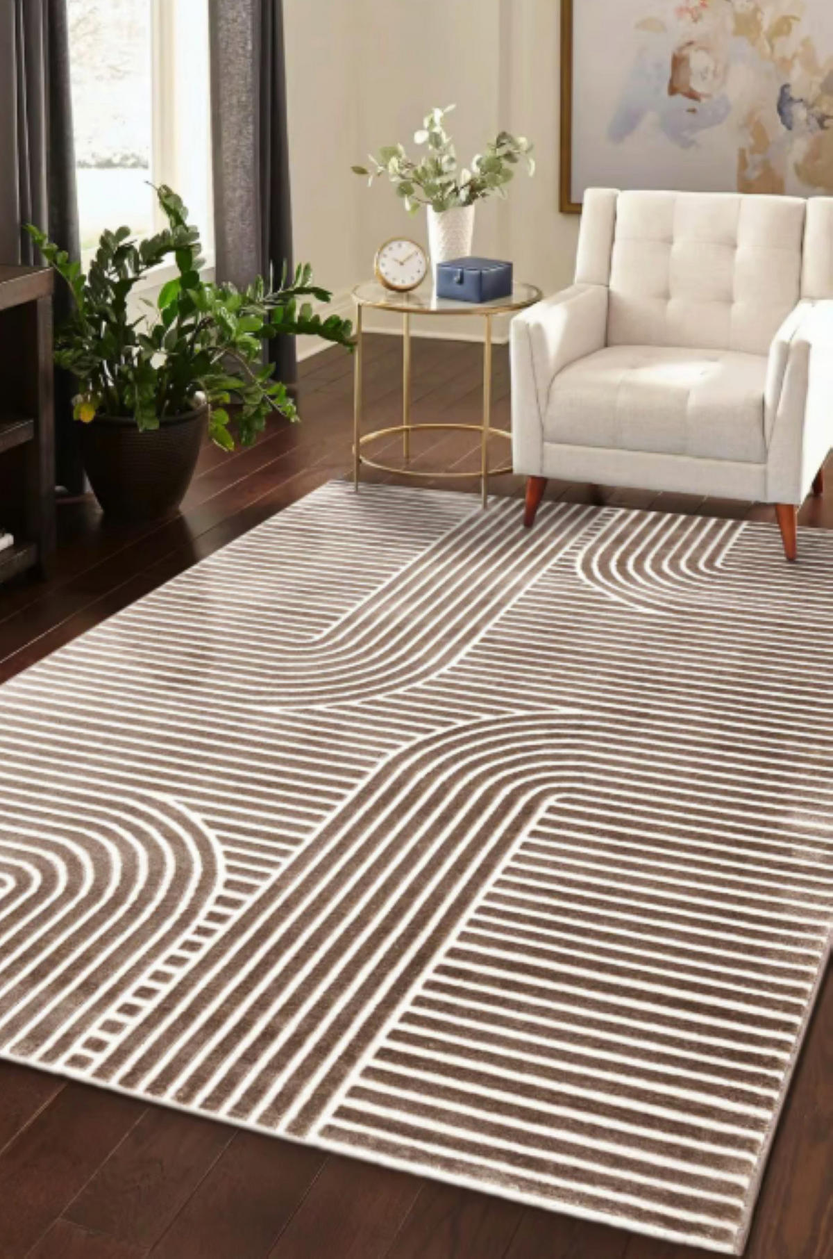 TEPPICH modern Flachgewebe CHIKA Braun 160 x 230 cm - Braun, Textil (160/230cm) - Novatrend