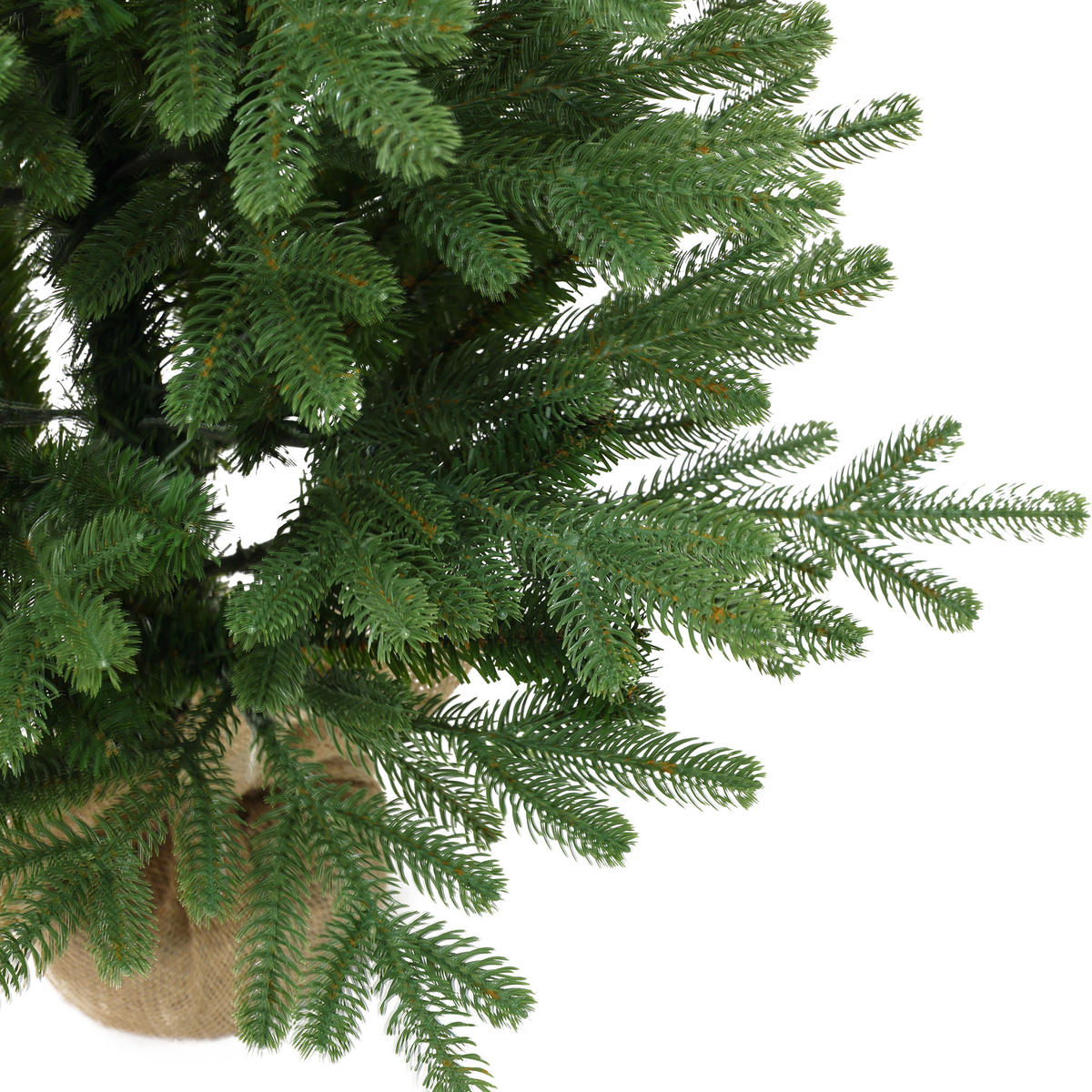 KÜNSTLICHER Weihnachtsbaum 2er Set, 60 & 90 cm, Fichten-Optik - Grün, Kunststoff (95cm) - Hometopia