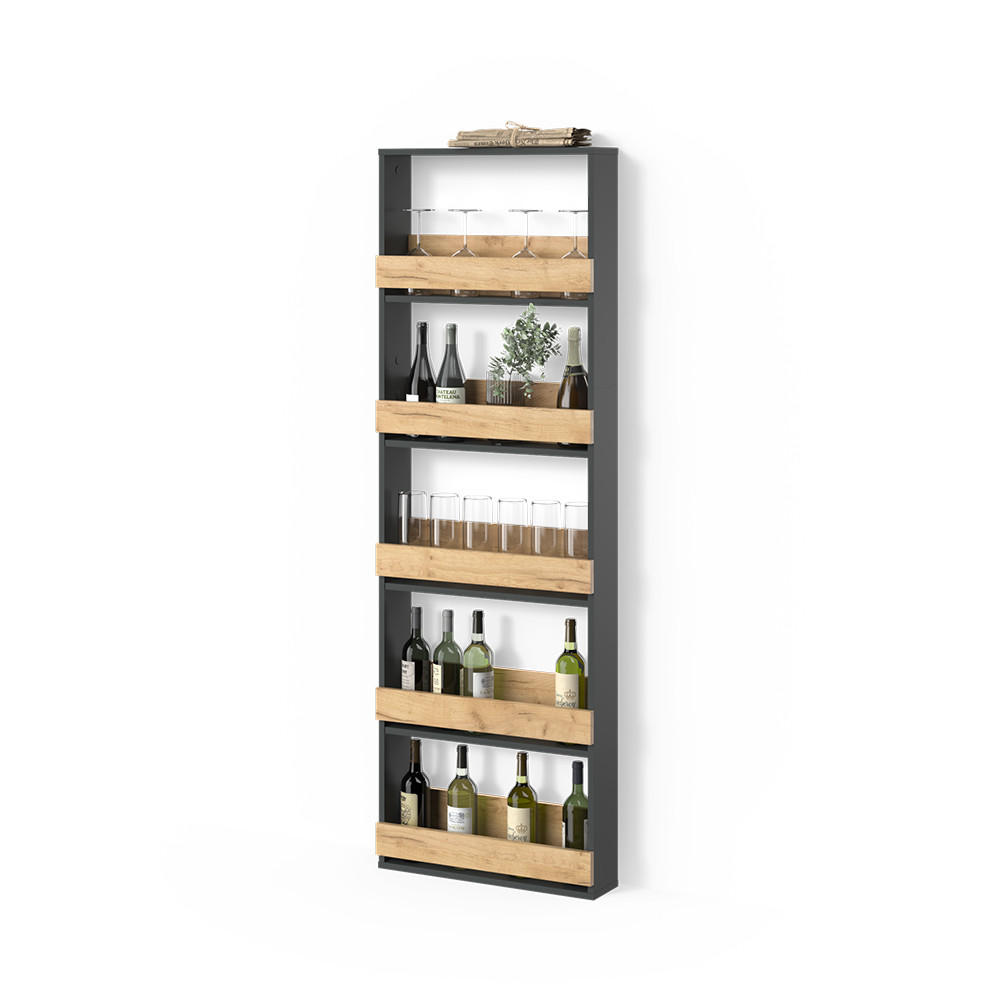 Livinity® STOJAN NA SKLENIČKY NA VÍNO Regusa Zlatý dub power/antracit 60 x 180 cm