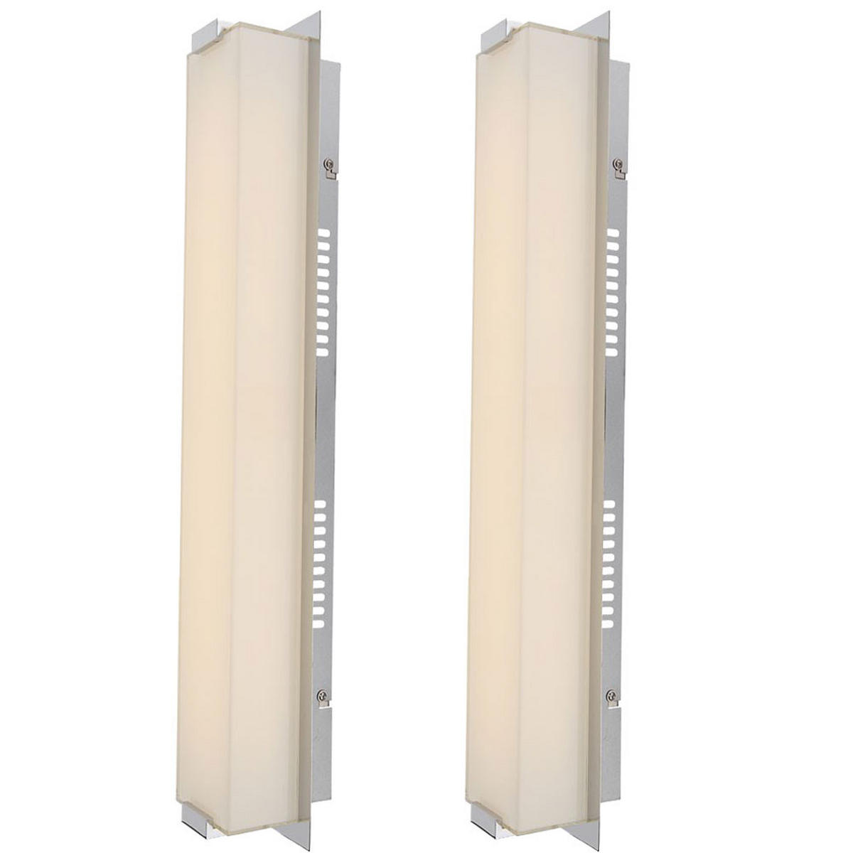 LED WANDLEUCHTE Abruzzo Silber Chrom - Silberfarben, Glas (11/10/61cm) - Globo Lighting