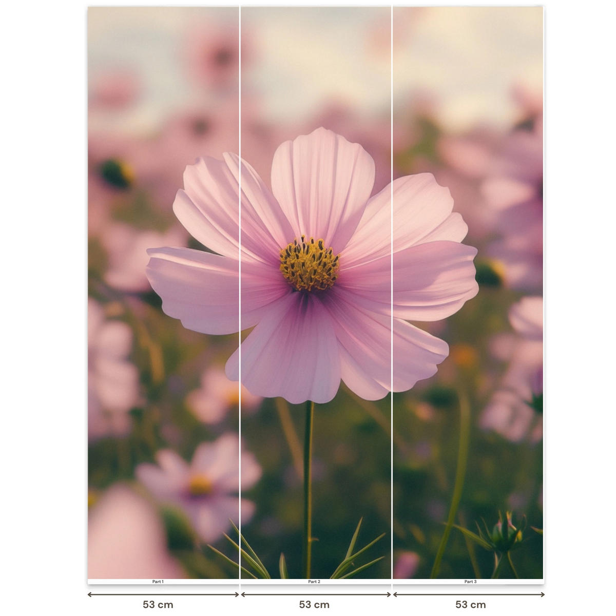 TAPETE - Blumen - Lila - Unscharf - 180x200 cm - Rosa, Papier (180/200cm) - OnlyWow