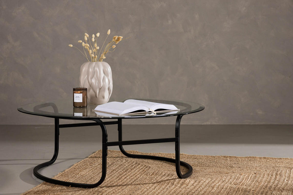 COUCHTISCH Ø110cm - Schwarz, Holzwerkstoff (110/110/40cm) - ebuy24