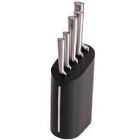 MESSERBLOCK 6-teilig - Schwarz, Metall (15/24/10cm)