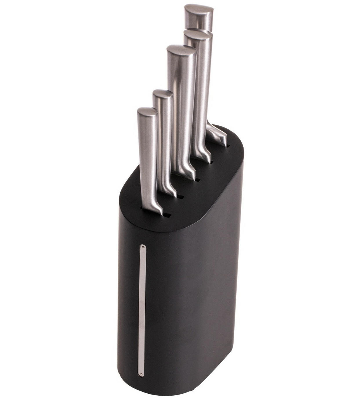 MESSERBLOCK 6-teilig - Schwarz, Metall (15/24/10cm)