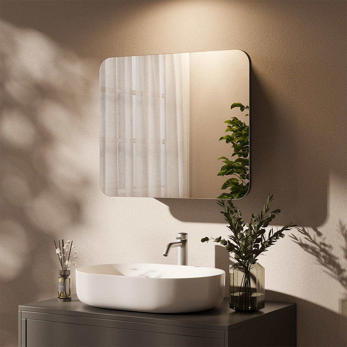 KOUPELNOVÁ ZRCADLOVÁ SKŘÍŇKA Zino Antracit - antracitová, kompozitní dřevo (60/50/17.4cm) - Vicco