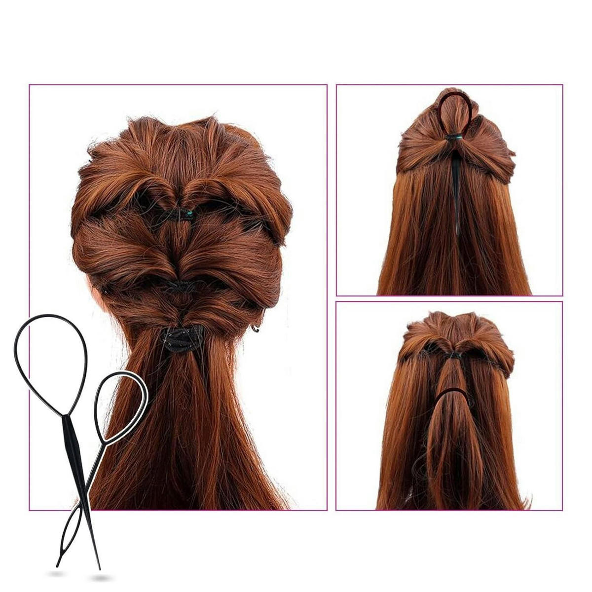 HAAR Styling Werkzeug 2-teiliges Set Schwarz - Schwarz, Kunststoff (4.5/1/18cm)