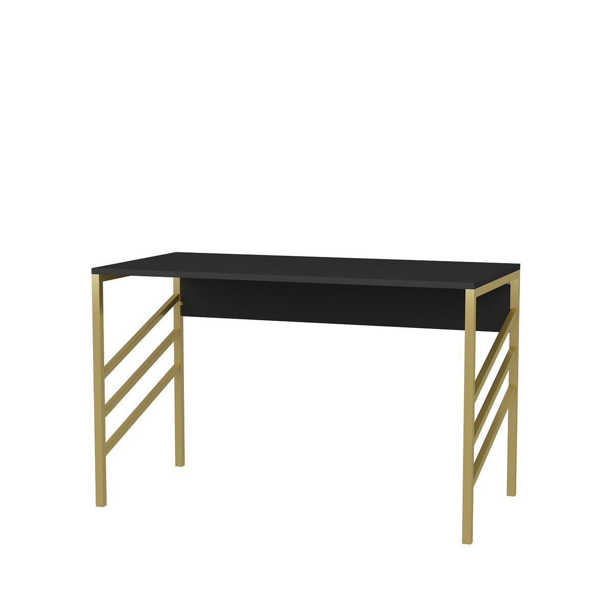 COMPUTERTISCH Josephine Gold Antrazit - Dunkelgrau/Gelb, Holzwerkstoff (120/60/75cm) - Decorotika