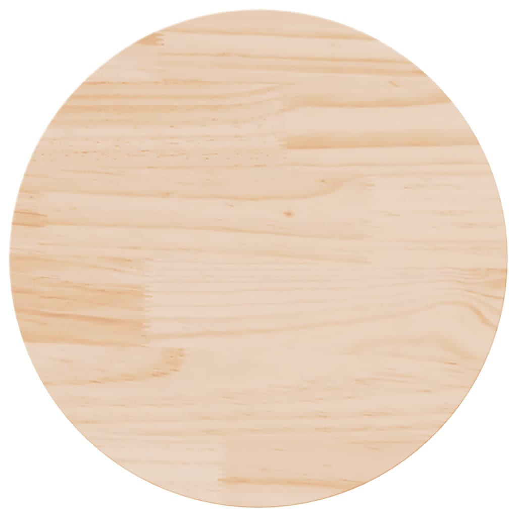 TISCHPLATTE Rund Ø50/3 Cm Massivholz Kiefer - Braun, Holz (50/50/3cm) - vidaXL