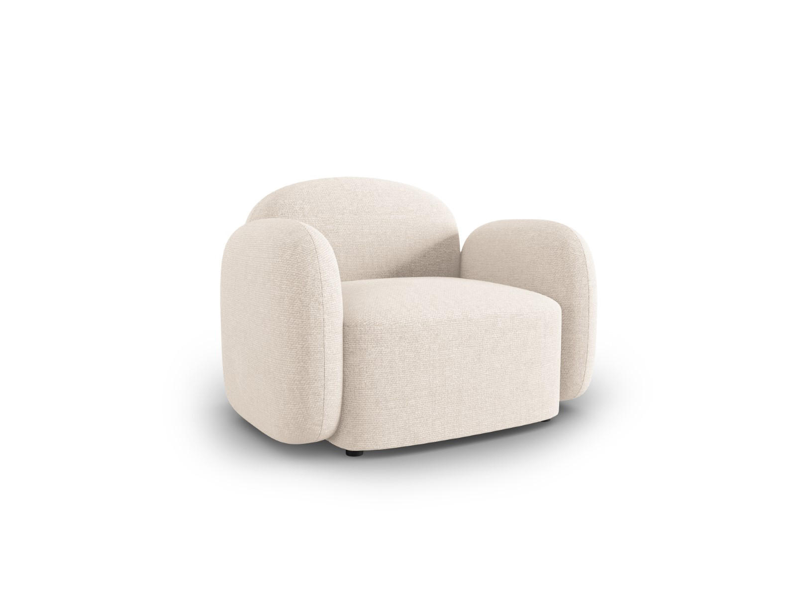 SESSEL Blair aus Chenille-Stoff beige clair melange - Beige, Textil (87/80/119cm) - Micadoni