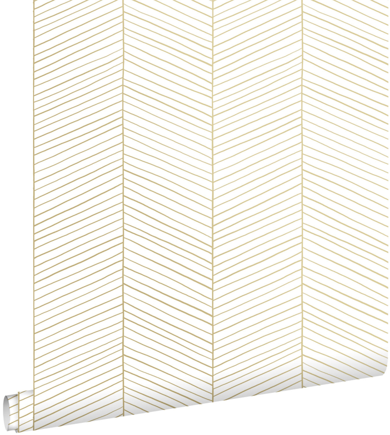 TAPETE Fischgrätmuster 53 cm x 10.05 m - Weiß, Papier (53/1000cm) - ESTAhome