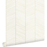 TAPETE Fischgrätmuster 53 cm x 10.05 m - Weiß, Papier (53/1000cm) - ESTAhome