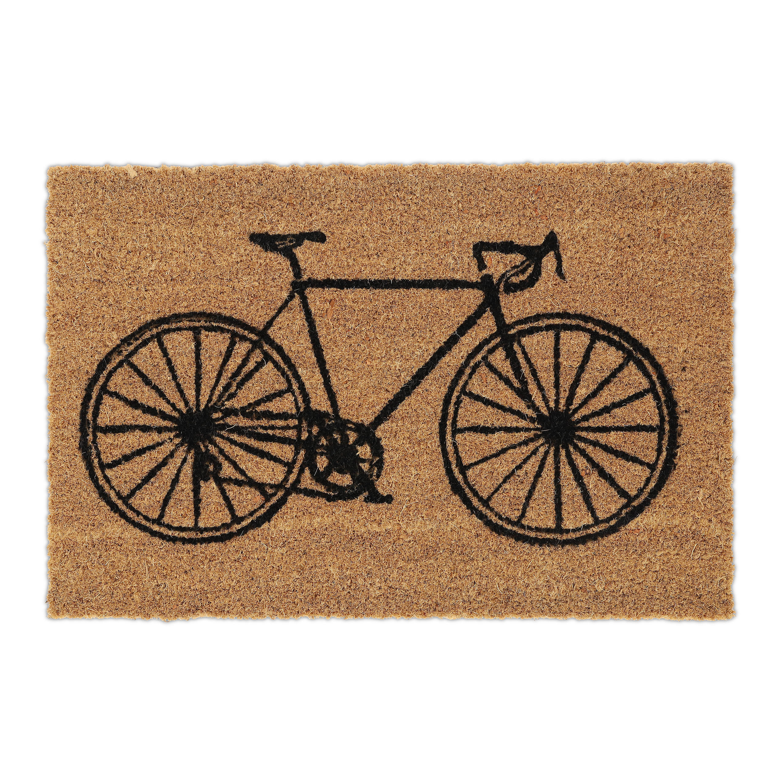 FUSSMATTE - Hellbraun, Kunststoff/Textil (60/40cm) - Relaxdays