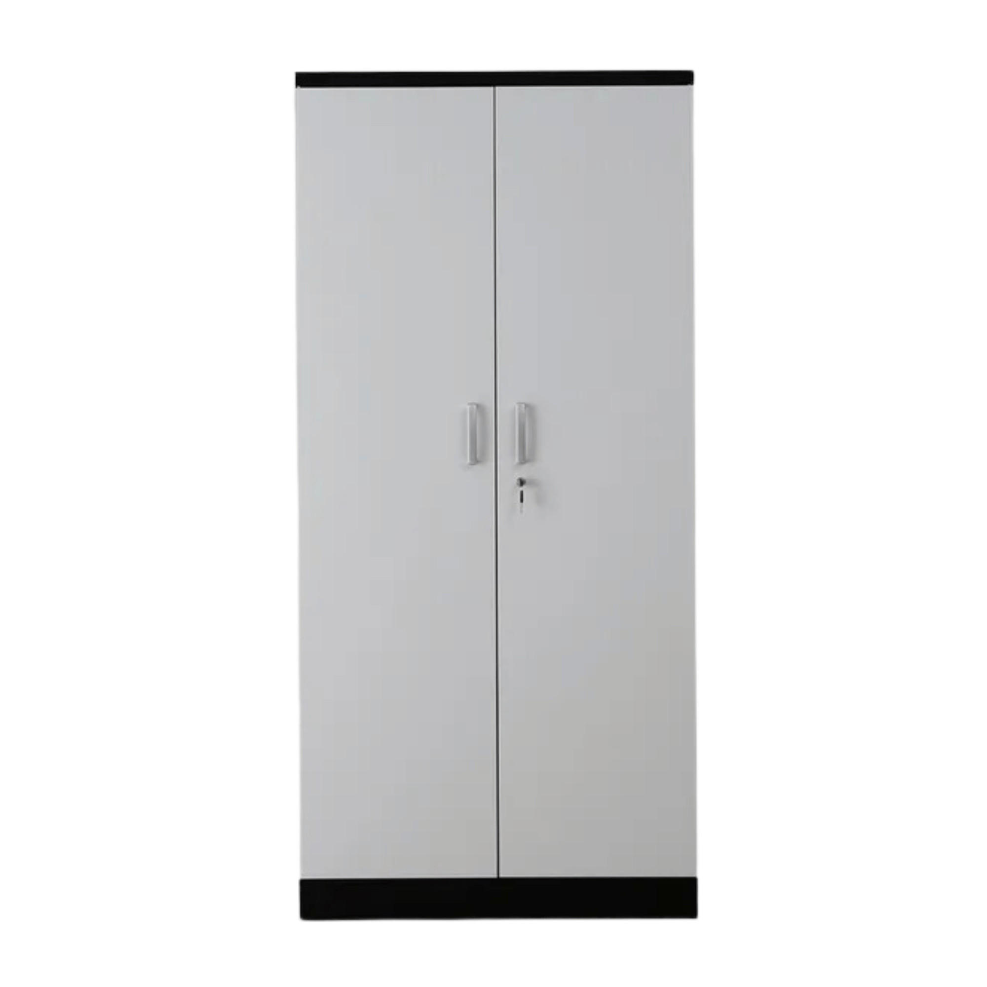 AKTENSCHRANK Beetle 4 Fachböden 195x92x42 cm Schwarz & Weiß - Weiß, Metall (92/195/42cm)