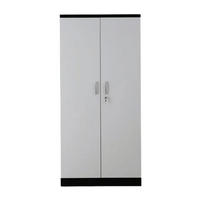 AKTENSCHRANK Beetle 4 Fachböden 195x92x42 cm Schwarz & Weiß - Weiß, Metall (92/195/42cm)