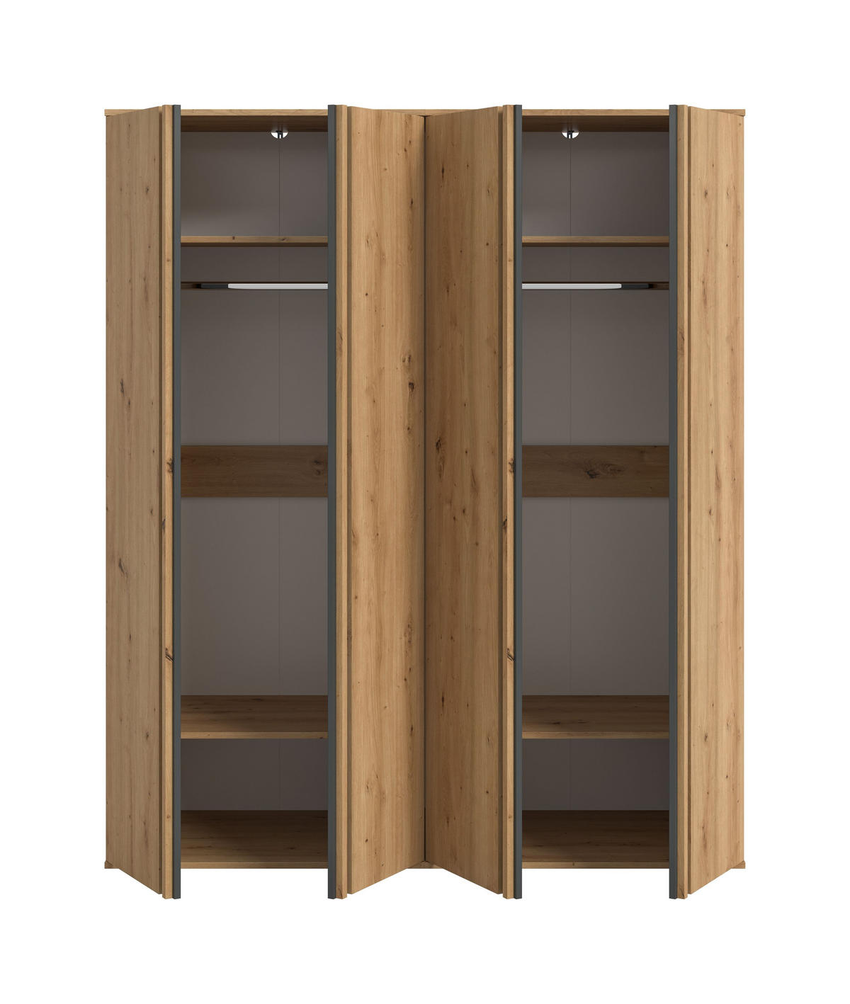 KLEIDERSCHRANKKOMBINATION TOFTA (B/H/T: ca. 160/190/56 cm) in Artisan Eiche Nachbildung/Artisan Eiche Nachbildung - Eiche Artisan, Holzwerkstoff (160/190/56cm)