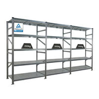 FACHBODENREGAL PROXIMO 200x360x70cm 5 Ebenen Beidseitig nutzbar Verzinkt - Silberfarben, Metall (360/200/70cm) - PROREGAL