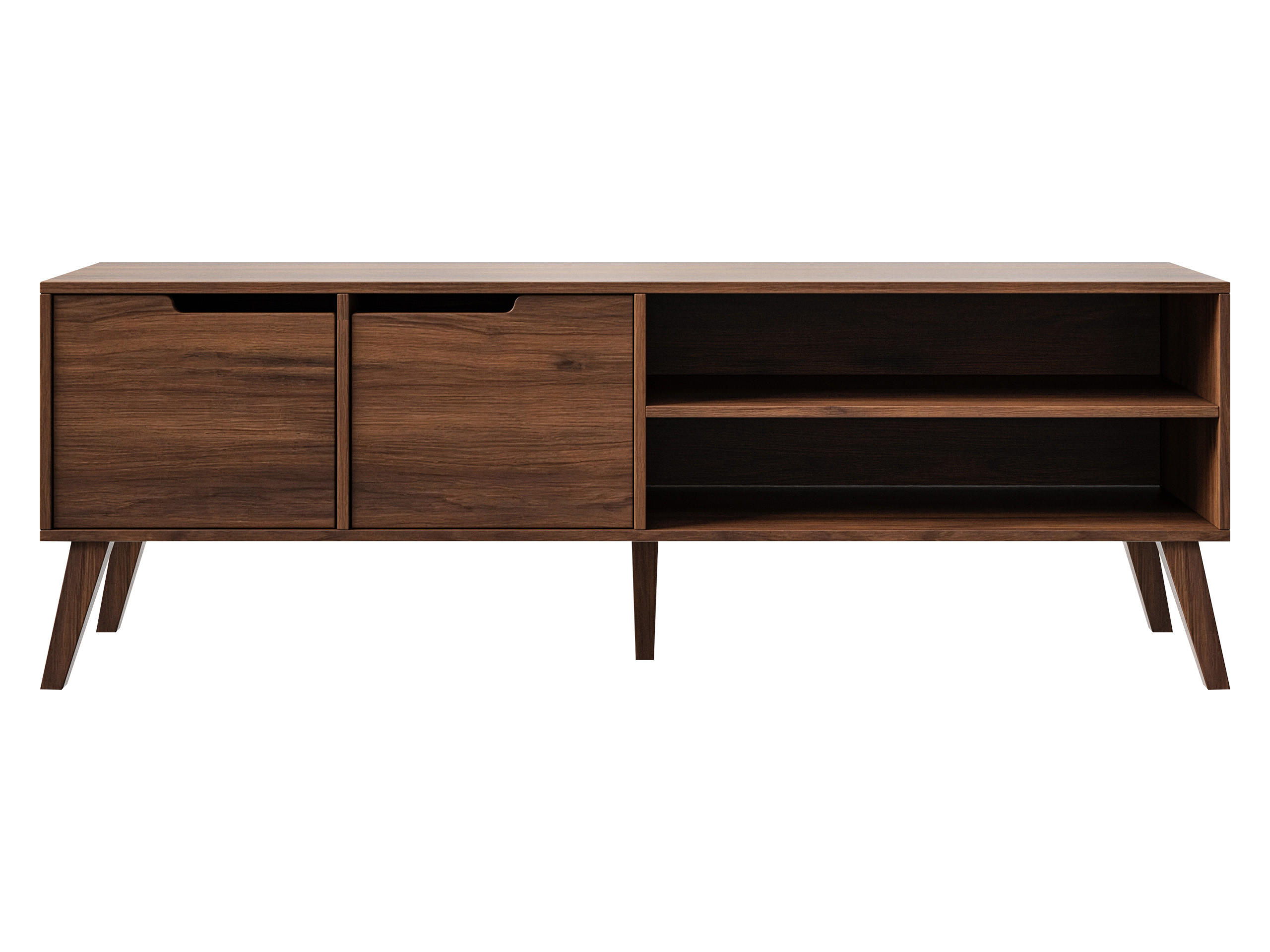 Mirjan24 Tv-Lowboard Nussbaum 160x55x40 cm