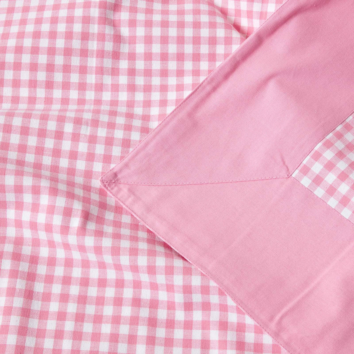 ÜBERWURF 225/255 cm, Vichy Karo 100% Baumwolle - Rosa, Textil (225/255cm) - Homescapes