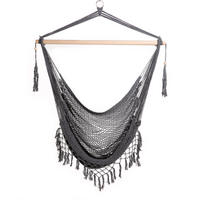 HÄNGESESSEL mit Fransen Grau - Grau, Textil (100/130cm) - SVITA