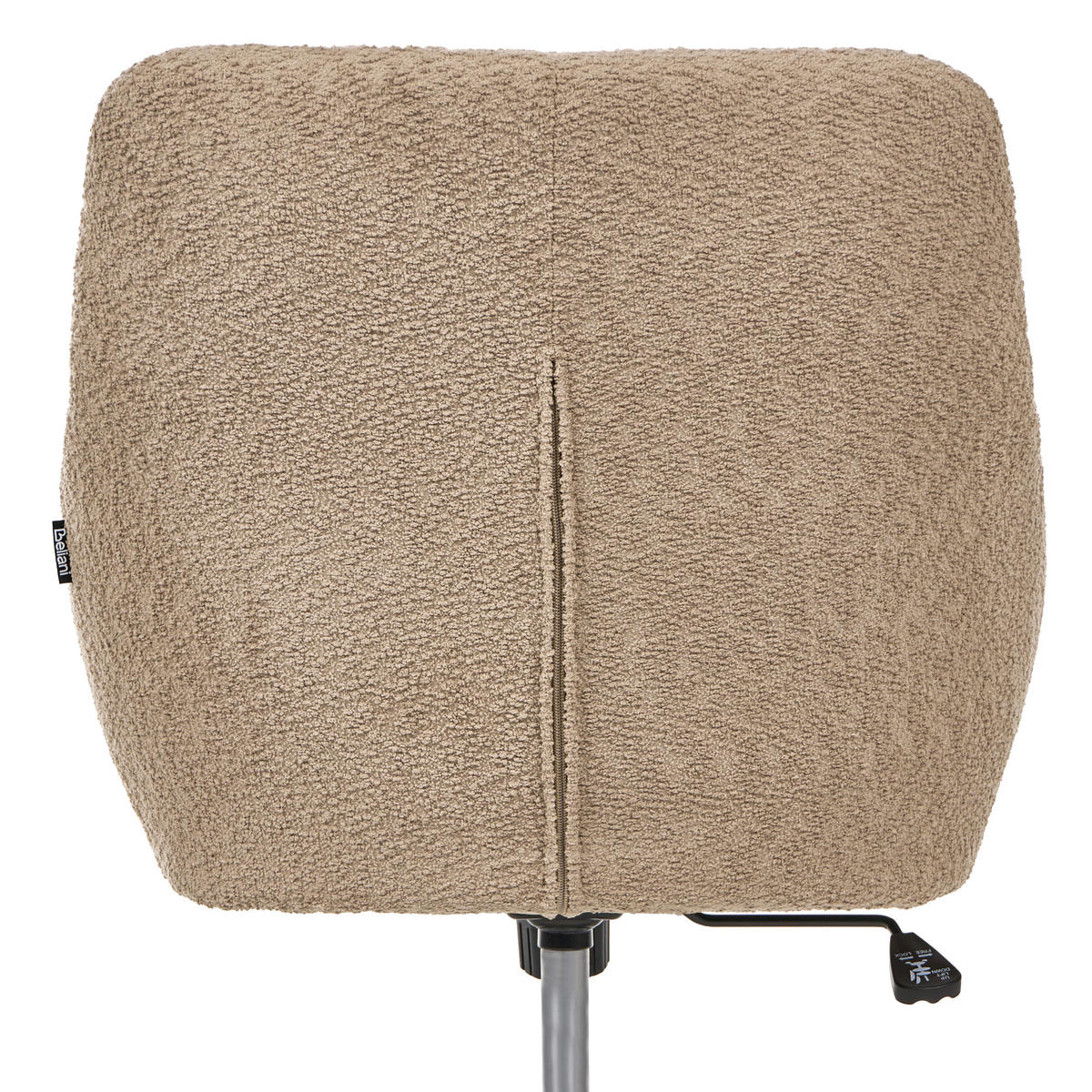 SCHREIBTISCHSTUHL Bouclé Hellbraun Palmdale - Hellbraun, Textil (58/87/61cm) - Beliani
