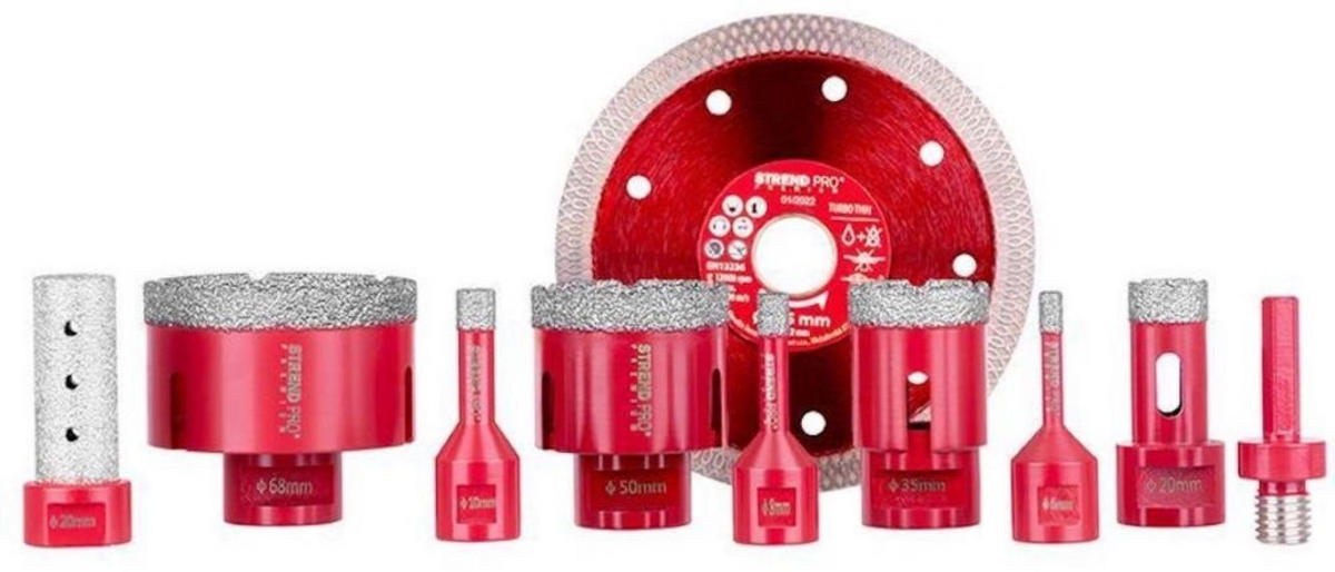 LOCHSÄGE, 6-8-10-20-35-50-68mm, M14, Diamant - Silberfarben, Kunststoff (12/12/12cm) - PROREGAL