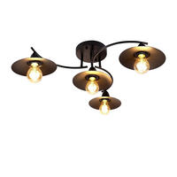 LED-DECKENLEUCHTE Quirin 61/57/19 cm - Schwarz, Metall (61/57/19cm) - Nettlife