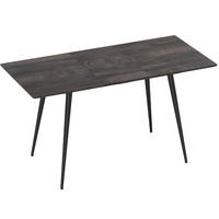 ESSTISCH aus Holz 120-160x75x77 cm Grau ausziehbar mit Stahlgestell und Erweiterungsplatte - Grau, Holz (160/75/77cm) - Modfu
