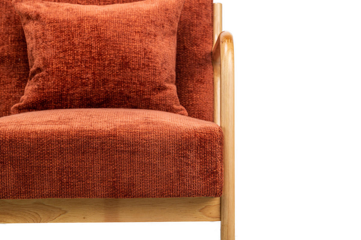 SESSEL Holz Terrakotta - Rot, Holz (64/74/80cm) - Nordlys