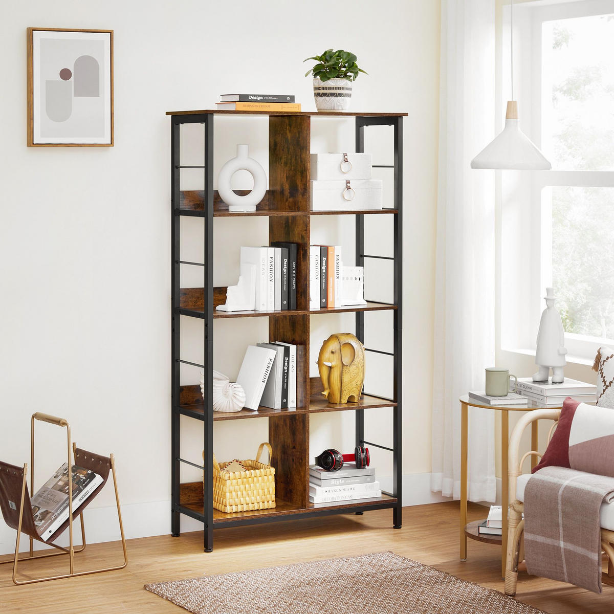 STANDREGAL BÜCHERREGAL - Braun, Holzwerkstoff (33/149/80cm) - Hansiro