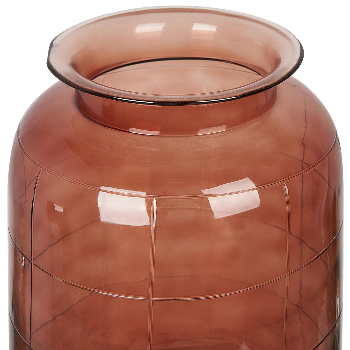 BLUMENVASE Glas braun Vindaloo - Braun, Glas (35cm) - Beliani